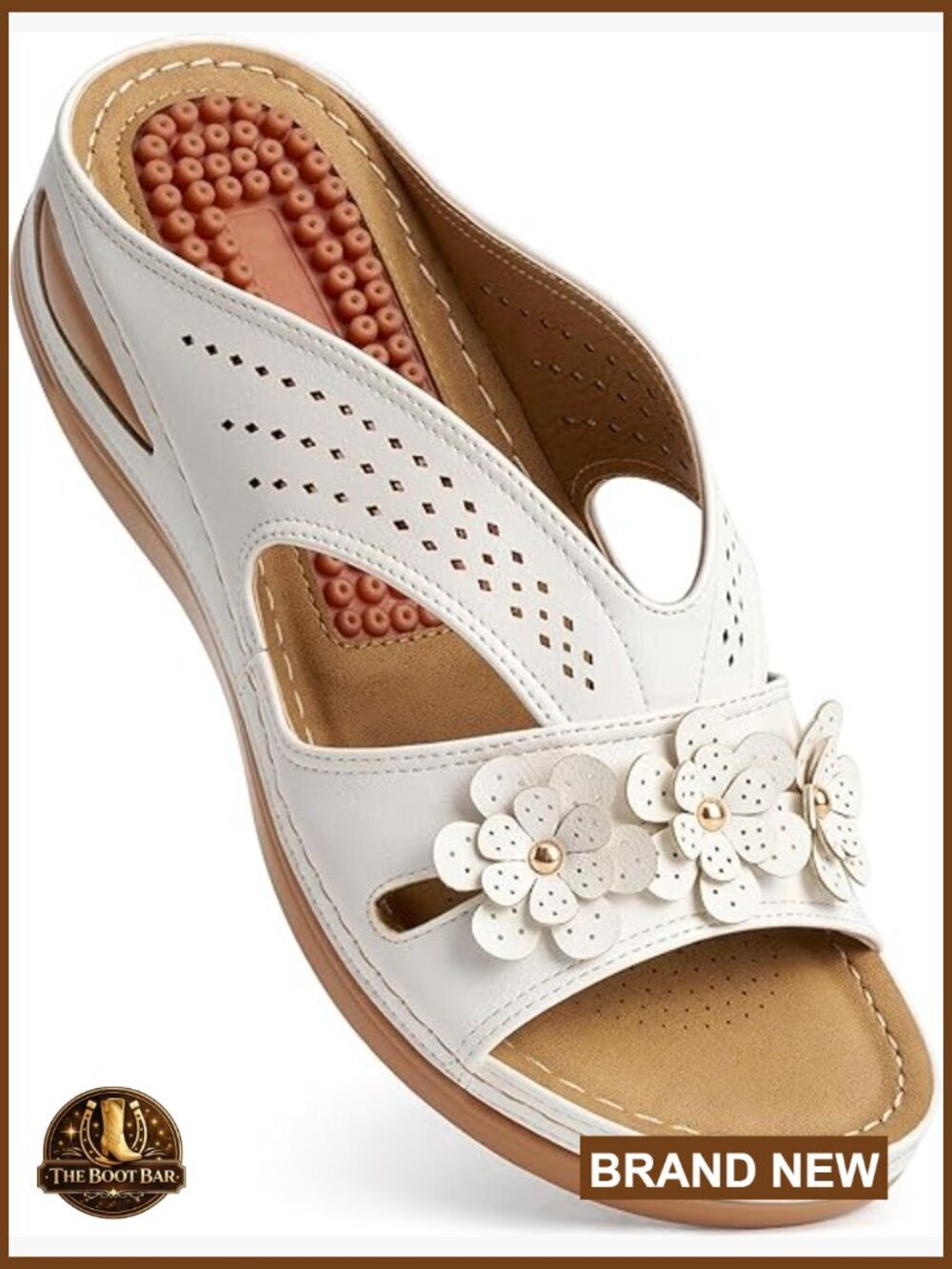 Wedge Sandals for Women - Comfortable Slip On Platform Sandals with Arch Support